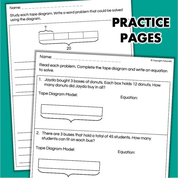 tape diagrams worksheets